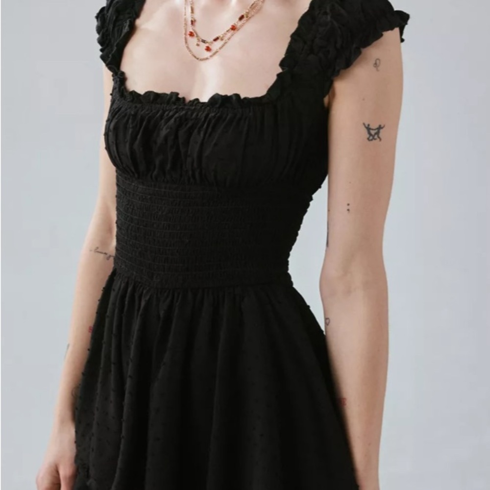 UO Rosie Smocked Tiered Ruffle Romper